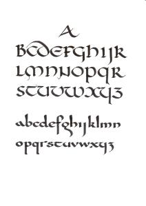 Uncial (top) and Carolingian 